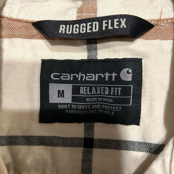 CARHARTT RUGGED FLEX RELAXED FIT BUTTON DOWN MEN’S SHORT SLEEVE SHIRT - Picture 3 of 4